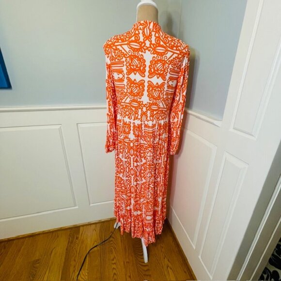 Anthropologie x Mare Mare Lynda Maxi Dress MEDIUM PETITE Tiered Boho Cottage - Picture 8 of 11